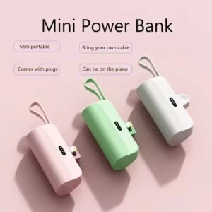 Mini Capsule Power Bank 10000mAh 2-in-1 Fast Charging