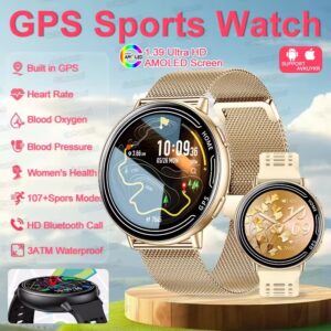 Women GPS Smartwatch 1.39 Full Touch Bluetooth Calls